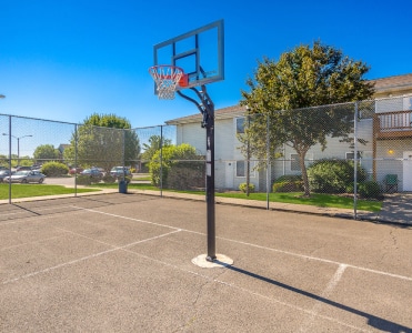 Garden Glen Apartments basketball courts.