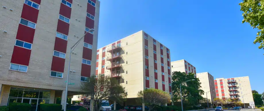 Terrace Apartments entrance.