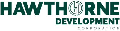 Hawthorne Development Corporation logo.