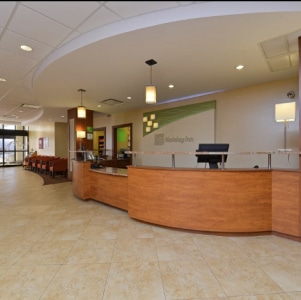 Holiday Inn front desk.